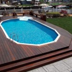 Dodecagon 12 sided Pool Deck With Hard Wood Decking