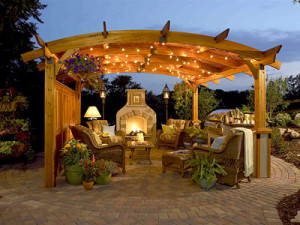Beautiful outdoor area perfect for romantic evenings