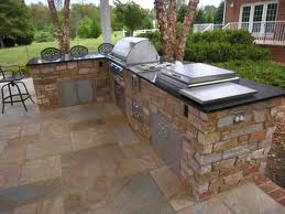 Outdoor Kitchen Space made with Stone