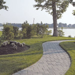 Long winding brick patio example in Virgina