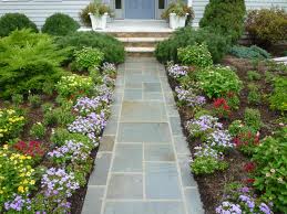 Elegant Flower Laced Front Porch Walkway