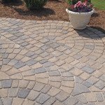 Example of a paver patio with a fan design in VA