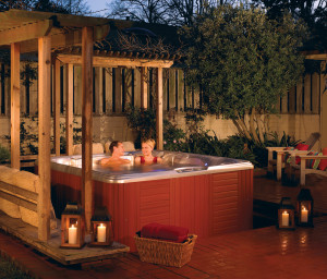 Have a romantic evening in your jacuzzi during the spring