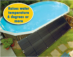 Example of a solar heating solution to raise 6 degrees or more