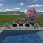 Lovely view from the 3D pool with mountains in backyard