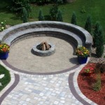 Circular Garden Sitting Wall Example Northern VA