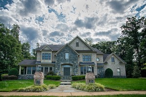Oakton VA Stone Walkway Design and Construction Front Home Wide Shot